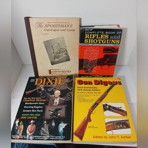 Assorted Gun & Sportsman Books - Yellow, Red, Black Covers